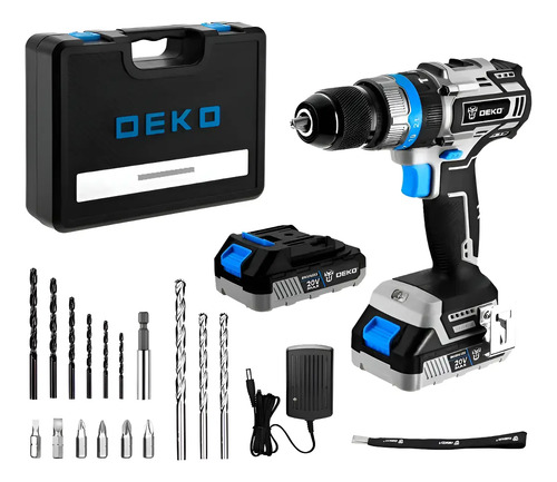 Taladro Deko C/perc. 13mm 62nm 20v Brushless C/bat.2x2.0ah Y