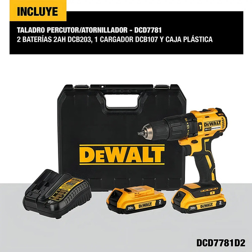 Taladro Atornillador Dewalt Dcd7781d2-b2 20v Max Brushless - Imagen 7