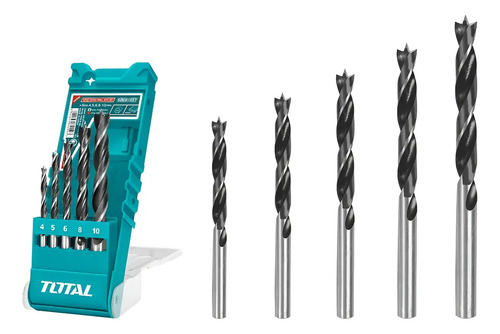 Juego Mechas Brocas Para Madera De 5 Piezas Total Tacsd7056