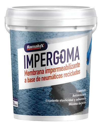 Impergoma A Base De Ruedas De Autos. Elastomerico 20k