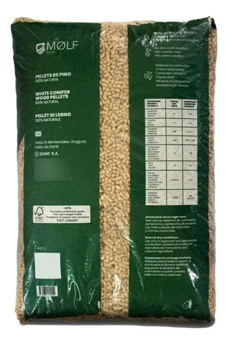 Pellet De Madera Puro Pino 6 Mm De Diámetro 2 Bolsas De 15kg - Imagen 3