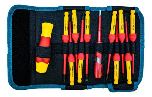Set 12 Destornilladores Aislados 1000 V Total Electricista