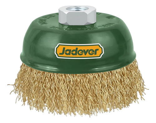 Cepillo De Alambre Copa Bronce Jadever P/amoladora 100mm