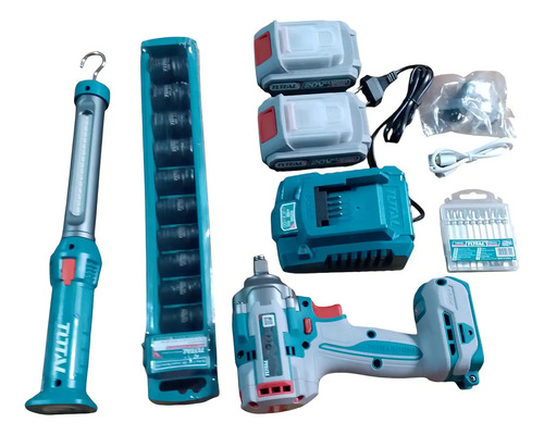 Kit Inalámbrico Total: Llave Impacto 20v 1/2'' Motor Sin Car - Imagen 5