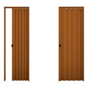 Puerta Plegable De Pvc Plasbil Color Marron 120x210cm