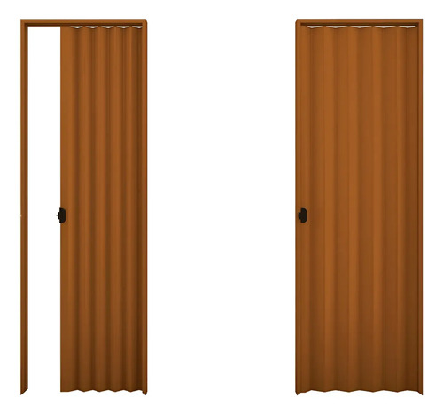 Puerta Plegable De Pvc Plasbil Color Marron 120x210cm