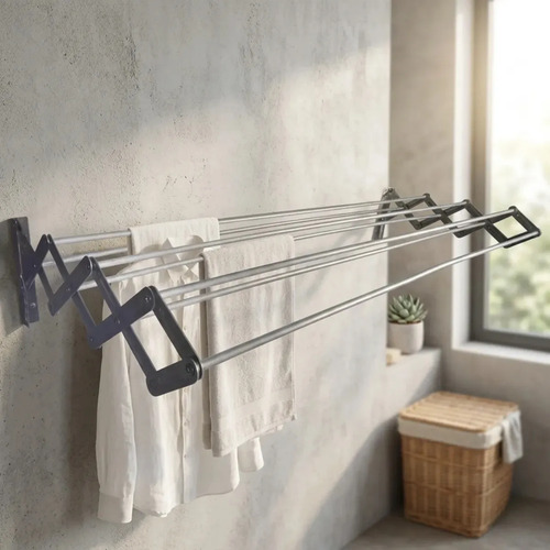 Tendedero Tender Ropa Extensible Aluminio 120 Cm Mor