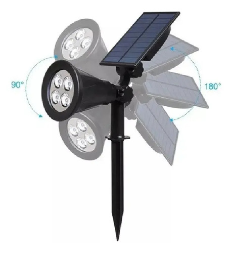 Foco Solar Jardin Exterior Luz Led Verde 2w K37 - Imagen 5