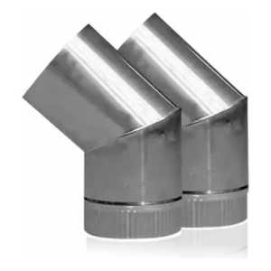 Kit De 2 Codos Para Calefactor 110 Mm