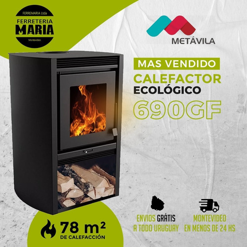 Calefactor Ecologico Dobre Combustion 690gf 78mt2 - Imagen 2
