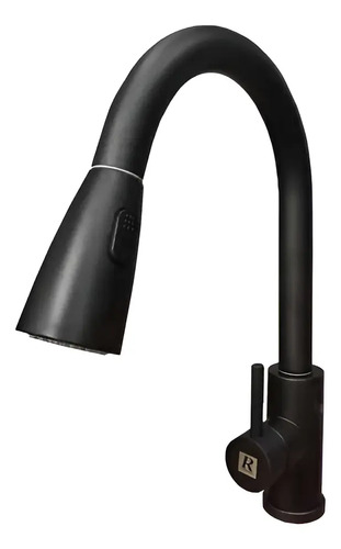 Monocomando Cocina Negro Mesada Rimontti Extraíble - Imagen 2