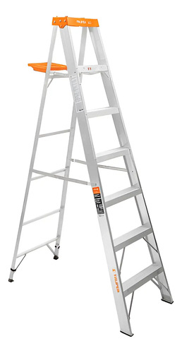 Escalera Aluminio Truper 6 Escalones Tijera 1,83mts 175 Kg