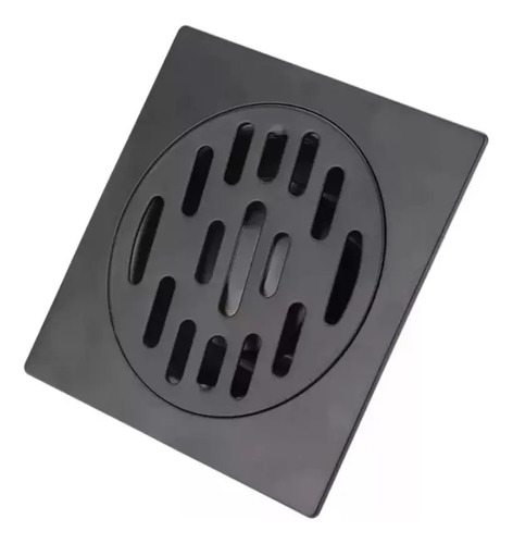Rejilla Negro Mate Desagüe De Ducha Baño Acero 10x10 Cm