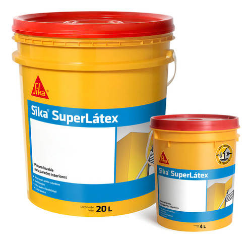 Pintura Látex Lavable Antihongo Superlatex Sika - 20+4 Lt