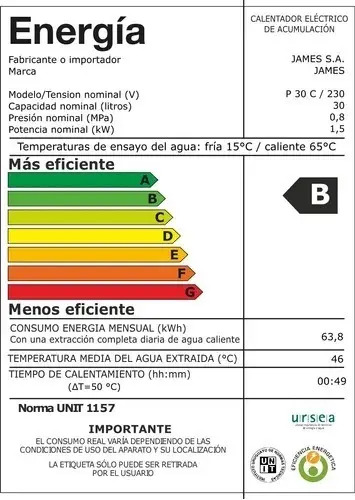 Calefón James Termotanque 30 Litros Cobre Prisma - Imagen 4