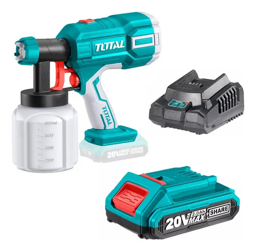 Pistola Para Pintura Total 800ml - Batería 2.0ah + Cargador