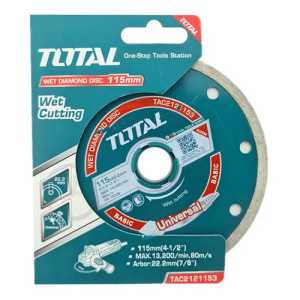 Disco Diamantado Corte Humedo 4 1/2 115mm Total Tac2121153 Turquesa