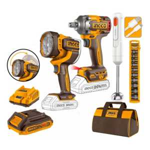 Kit Llave Impacto + Linterna + Mixer Ingco Cosli240961