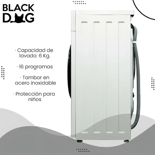 Lavarropa Enxuta 6 Kg Digital Silver Lenx0650ds 1000 Rpm Plateado - Imagen 5