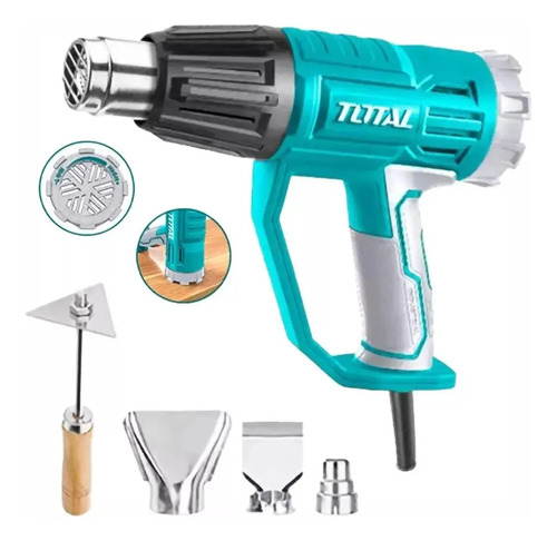 Pistola De Calor 2000w Con Set De Boquillas Tb20045 Total