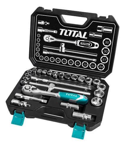 Set Herramientas Tubos Bocallaves Enc 1/2 Total Metrica 25pc