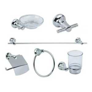 Kit Accesorio Set Baño 6 Piezas Metalico