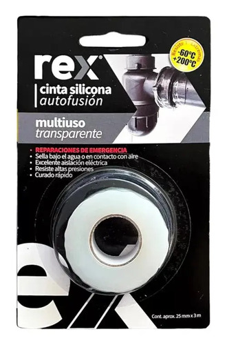 Cinta Silicona Autofundente Multiuso Marca Rex - Rex30358