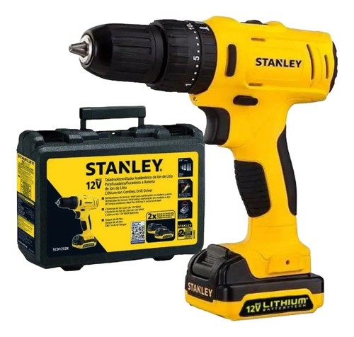 Taladro Atornillador Stanley Inalámbrico Percutor Sch121s2k - Imagen 3
