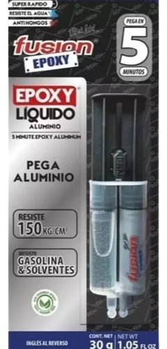 Pegamento Adhesivo Epoxi Liquido Aluminio 30g Maria