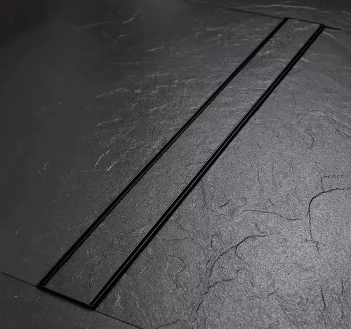 Receptaculo Desague Ciego Para Ducha Rimontti Negro 80cm - Imagen 2