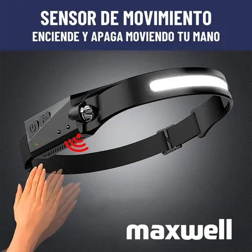 Linterna Frontal Luz Led Camping De Cabeza Maxwell Maria - Imagen 2
