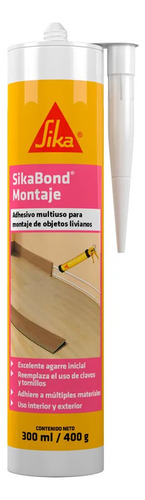 Adhesivo Blanco Sikabond Montaje 300 Cc - Maria