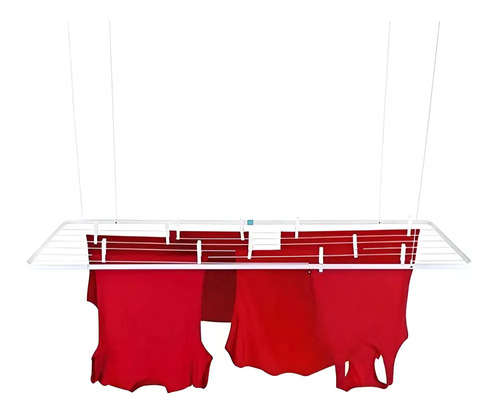 Tendedero De Techo Mor Acero Soporta 15kg 8.19m 140x56x2cm