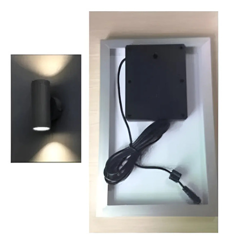 Luz Solar Led Bidireccional Negro Cob 2*3w 3500k Sol_609