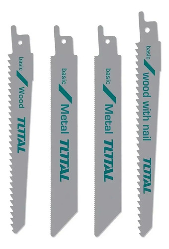 Hoja Para Sierra Sable Total, Set X 10 Accesorios - Metal