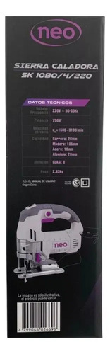 Sierra Caladora Potencia 750w Neo Sk1080/4/220 - Imagen 3
