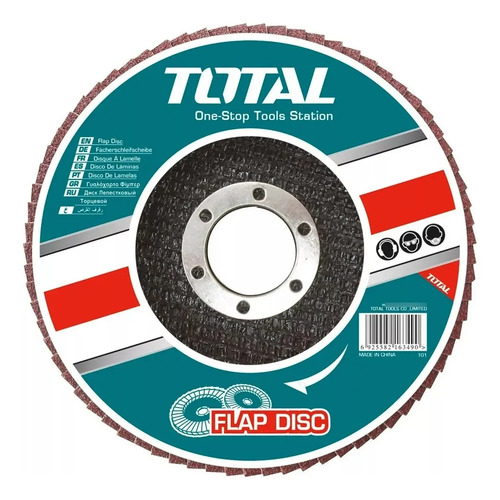 Disco Flap Total 115mm Grano 80, Para Amoladora - 5 Unidades
