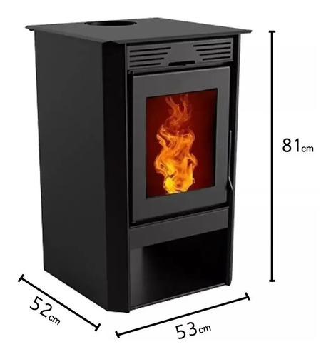 Calefactor Estufa A Leña Doble Combustion Metavila 800gf - Imagen 3