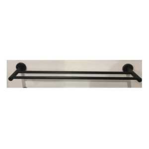 Toallero Doble 56 Cm Negro - Flowyflex