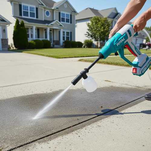 Hidrolavadora Inalámbrica Total 20v, 24.8bar, 360psi - Caudal 2.8l/min - Sistema Autostop - Con Manguera 6 Metros Y... Turquesa - Imagen 3