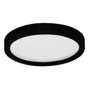 Luminaria Plafon Panel Led 24w Color Negro Redondo