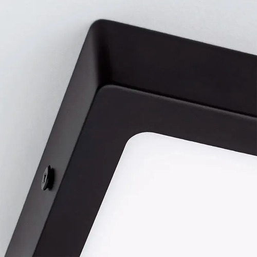 Luminaria Plafon Panel Led 18w Color Negro Cuadrado - Imagen 3