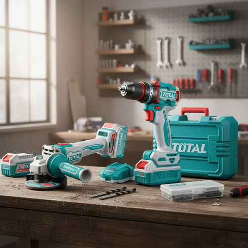 Kit Amoladora + Taladro De Impacto 20v Tckli2025 Total 6 - Imagen 3