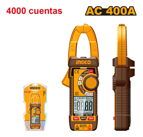 Pinza amperimétrica digital Ingco DCM62001 400A - Imagen 9