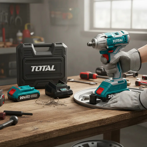 Taladro Pistola Llave Impacto 20v 2bat+ Carg Total Tiwli2038 - Imagen 3