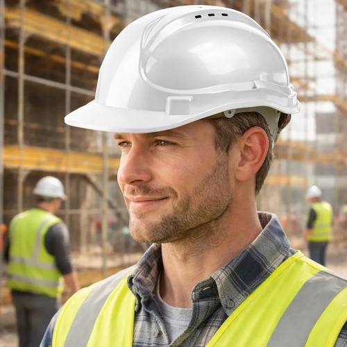 Casco Obra Certificado Seguridad Blanco Tsp2609 - Imagen 3