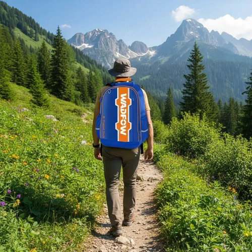 Mochila Con Cierres Wadfow Wtg4100 Azul - Imagen 5