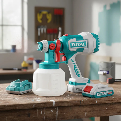 Pistola Para Pintura Inalámbrica Total 20v - Flujo 800ml P/m - Imagen 2