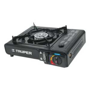Estufa de camping a gas Truper ESPO-1 portátil color negro incluye maletín