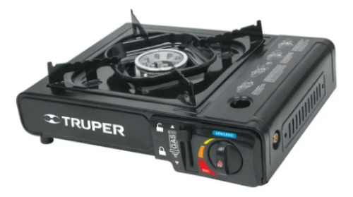 Estufa de camping a gas Truper ESPO-1 portátil color negro incluye maletín